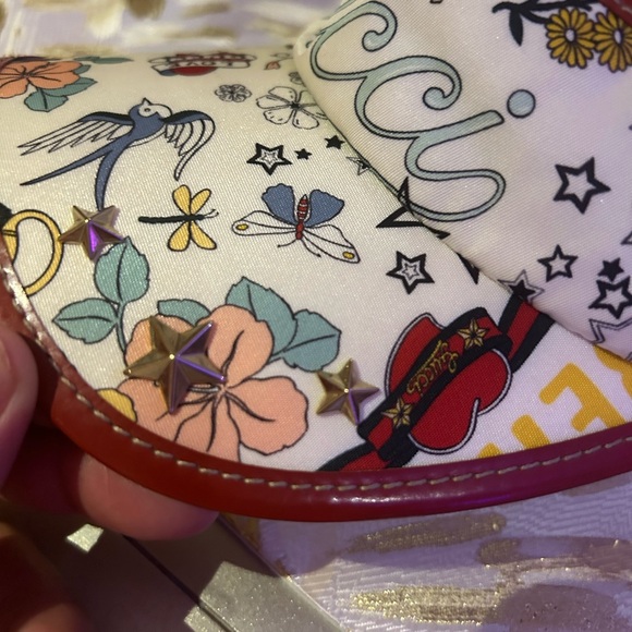 SUPER RARE GUCCI Vintage Mermaid Tattoo Stars Tie Visor!!! - Picture 9 of 16